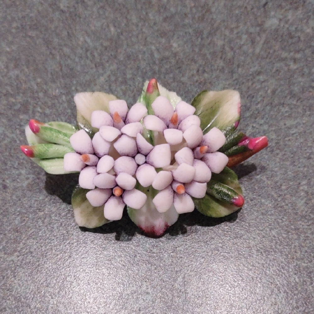 Vintage Porcelain Floral Bouquet Brooch